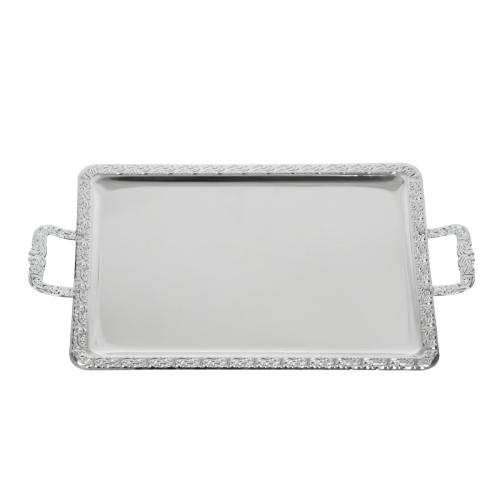 Rectangular Tray St/St Chrome Handles - 60x36cm