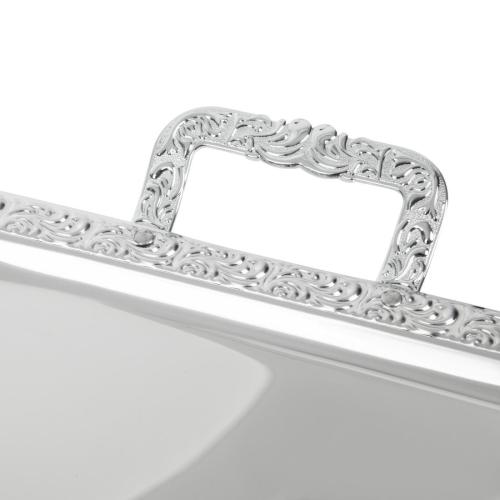 Rectangular Tray St/St Chrome Handles - 60x36cm