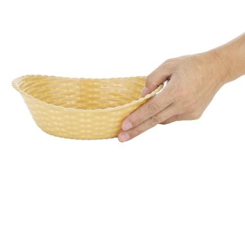 Olympia Kristallon Oval Polypropylene Basket - 215x160mm 8 1/2x 6 1/4"