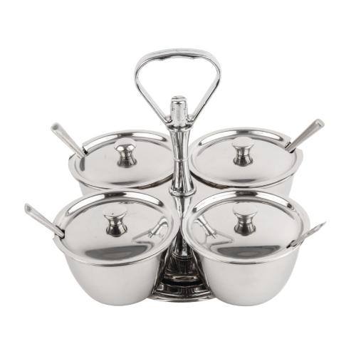 Revolving Relish Server - Four Bowls