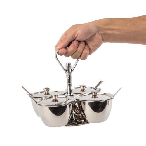 Revolving Relish Server - Four Bowls