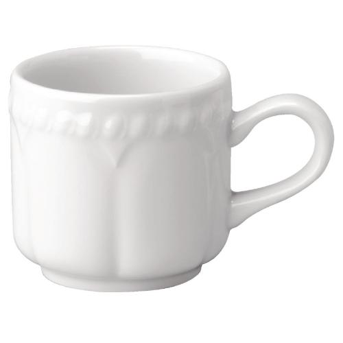 Buckingham White Stacking Coffee Cup - 4oz (Box 24)