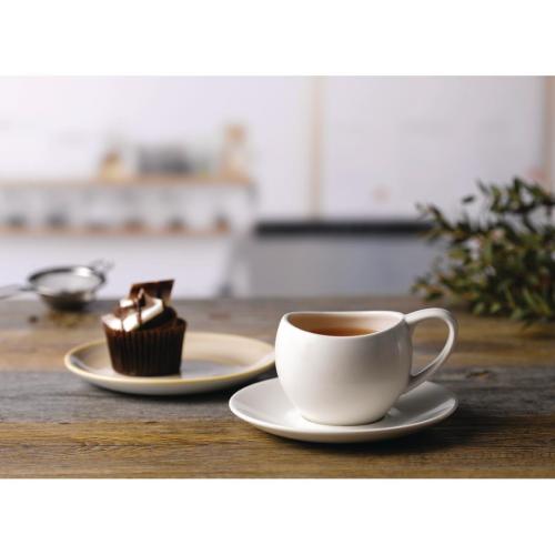 White Cappuccino Saucer - 6 1/4" (Box 24)