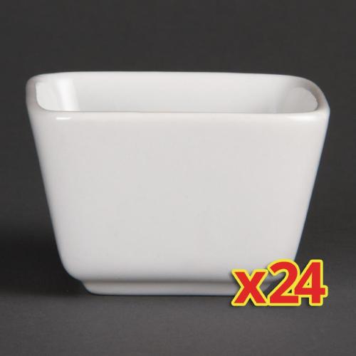Olympia Whiteware Mini Dish Tall Square White - 75x75x48mm U178 (Box24)