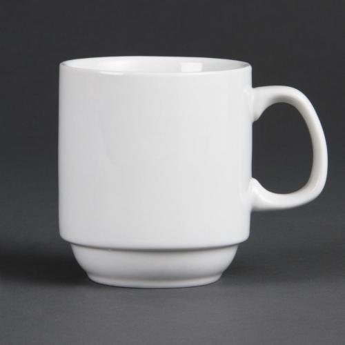 Olympia Whiteware Stacking Mug - 10oz (Box 36)