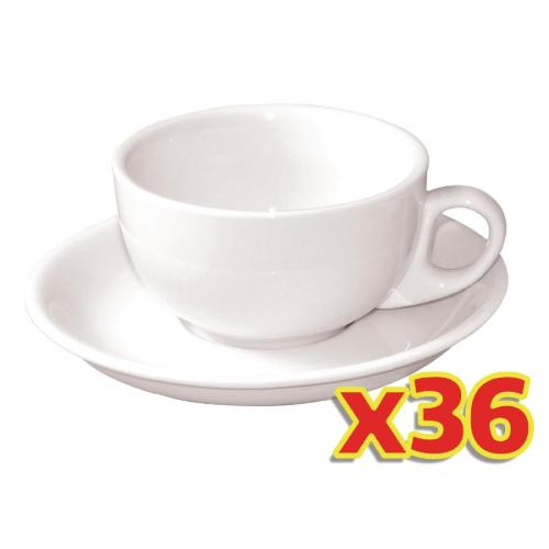 Olympia Whiteware Cappuccino Cup CB462 (Box36) & Saucer CB463 (Box36)