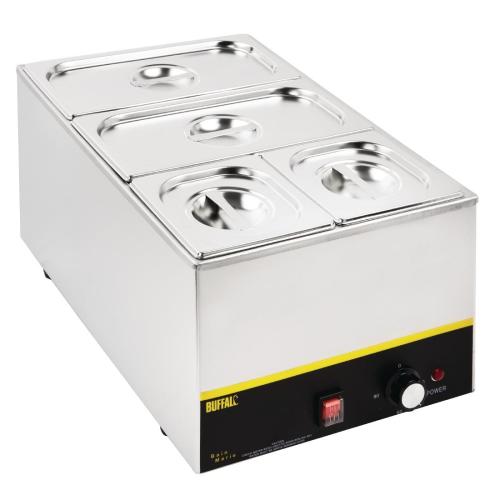 Vogue St/St GN Set - 2 x 1/3 & 2 x 1/6 with Lids 150mm (inc. Adapt Bar - 325x25m