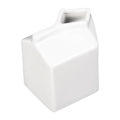 Olympia Whiteware Porcelain Milk Jug Carton - 145ml 5oz (Box 6)