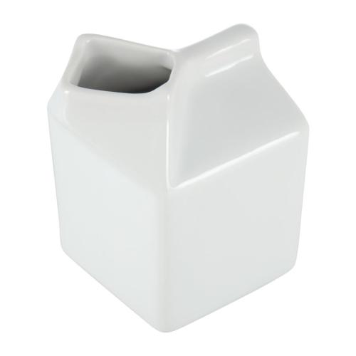 Olympia Whiteware Porcelain Milk Jug Carton - 145ml 5oz (Box 6)