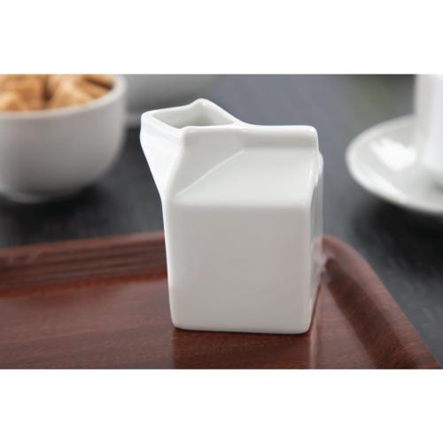 Olympia Whiteware Porcelain Milk Jug Carton - 145ml 5oz (Box 6)