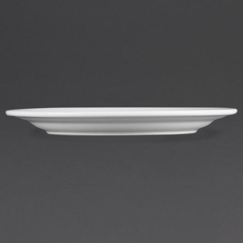 Olympia Whiteware Wide Rimmed Plate - 250mm 10" (Box 36)