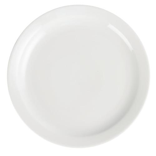 Olympia Whiteware Narrow Rimmed Plate - 250mm 10" (Box 36)