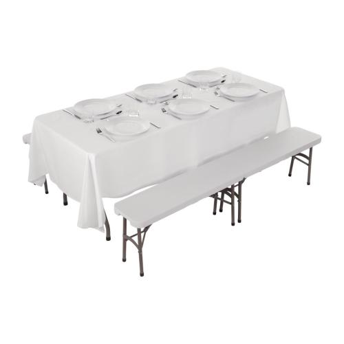 Bolero Centre Folding Table with Two Folding Benches