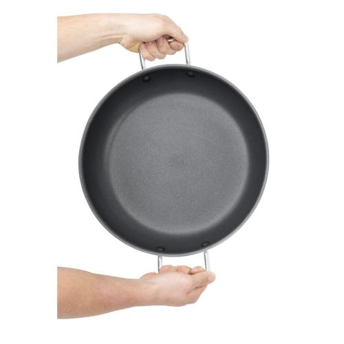 Vogue Paella Pan Non-Stick Teflon Platinum Plus - 350x65mm 13 3/4x2 1/2"