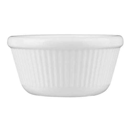 Olympia Kristallon Melamine Ramekin Fluted White 57ml (Box 12)
