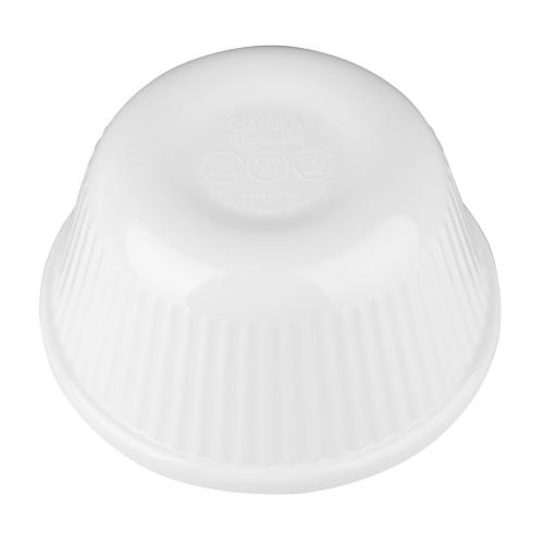 Olympia Kristallon Melamine Ramekin Fluted White 85ml (Box 12)