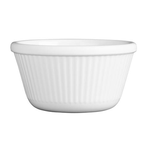 Olympia Kristallon Melamine Ramekin Fluted White 113.75ml (Box 12)