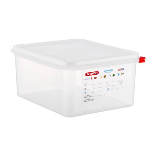 Araven Food Containers - GN 1/2 10Ltr with Lids (Pack 4)