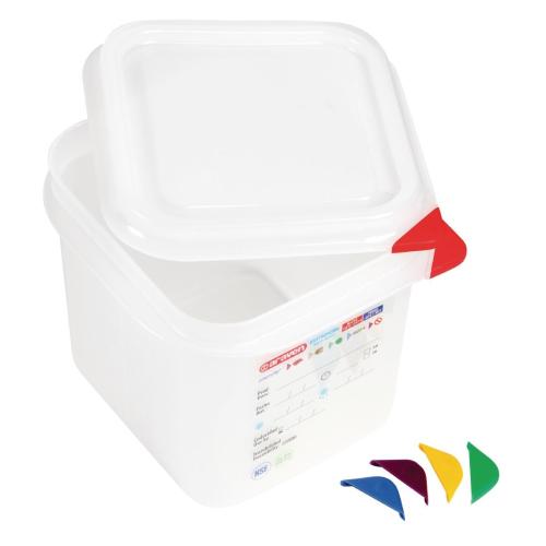 Araven Food Containers with Lids - GN 1/6 2.6Ltr (Box 4)