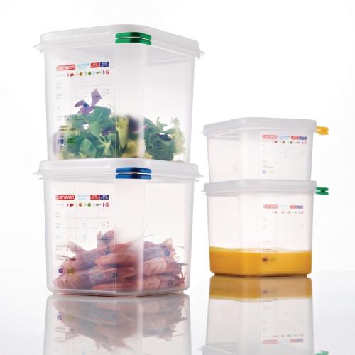 Araven Food Containers with Lids - GN 1/6 2.6Ltr (Box 4)