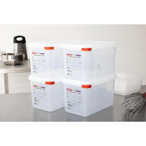Araven Food Containers - GN 1/4 4.3Ltr with Lids (Box 4)