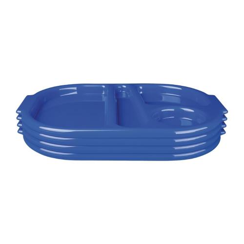 Olympia Kristallon PP Food Compartment Tray Blue (Pack 10)