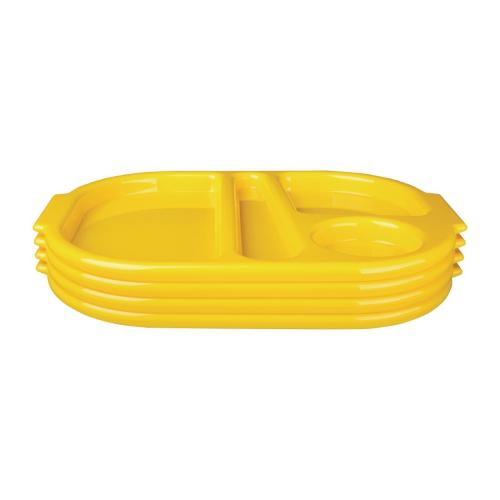 Olympia Kristallon PP Food Compartment Tray Yellow (Pack 10)