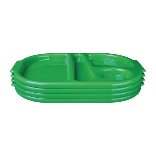 Olympia Kristallon PP Food Compartment Tray Green (Pack 10)