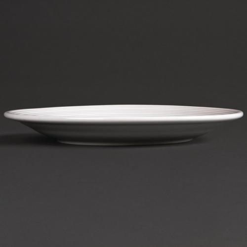Olympia Linear Wide Rimmed Plate - 165mm 6 1/2 " (Box 12)