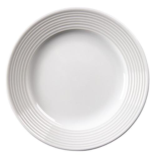 Olympia Linear Wide Rimmed Plate - 165mm 6 1/2 " (Box 12)