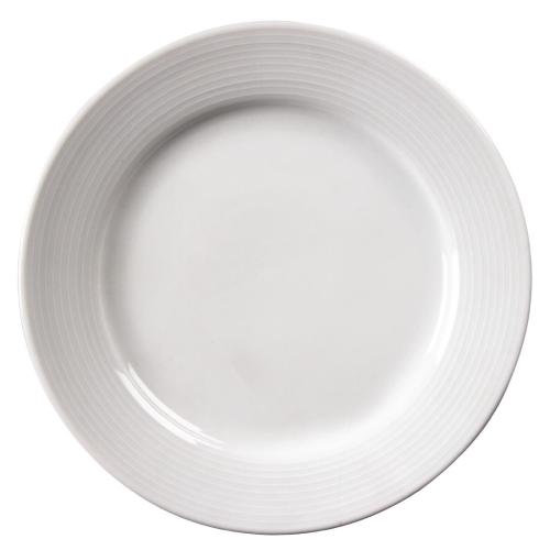 Olympia Linear Wide Rimmed Plate - 200mm 8" (Box 12)