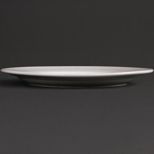Olympia Linear Wide Rimmed Plate - 250mm 10" (Box 12)