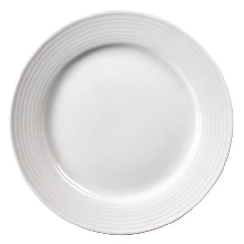 Olympia Linear Wide Rimmed Plate - 250mm 10" (Box 12)