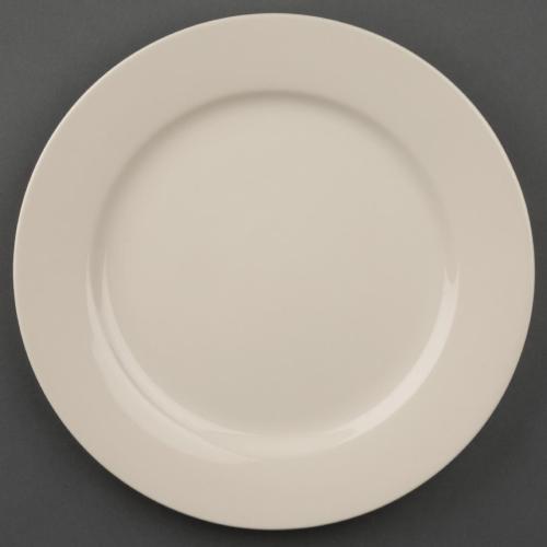 Olympia Ivory Wide Rimmed Plate - 230mm 9" (Box 12)