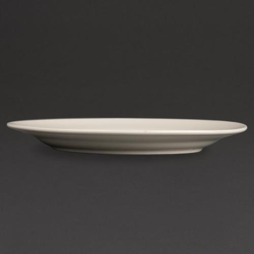 Olympia Ivory Wide Rimmed Plate - 200mm 8" (Box 12)