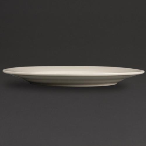 Olympia Ivory Wide Rimmed Plate - 230mm 9" (Box 12)