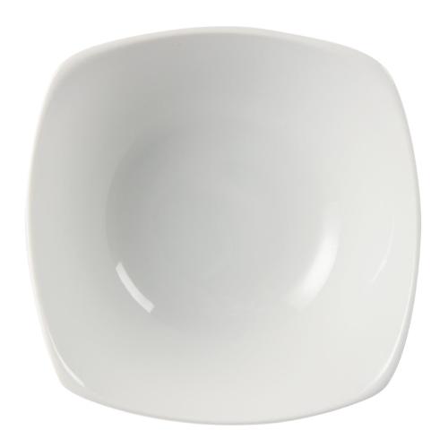 Olympia Whiteware Square Rounded Bowl - 140mm (Box 12)