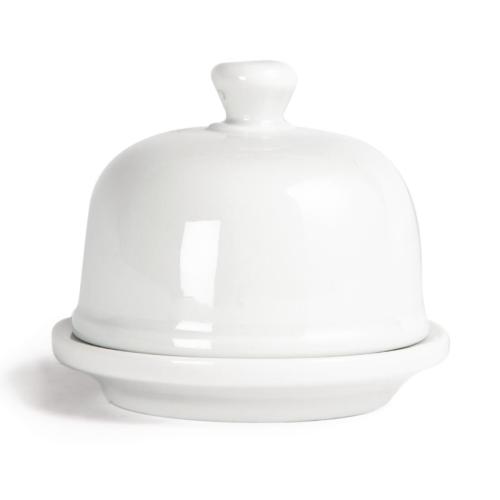 Olympia Whiteware Butter Pad with Porcelain Cover - 50ml 1.69fl oz (Box 6)