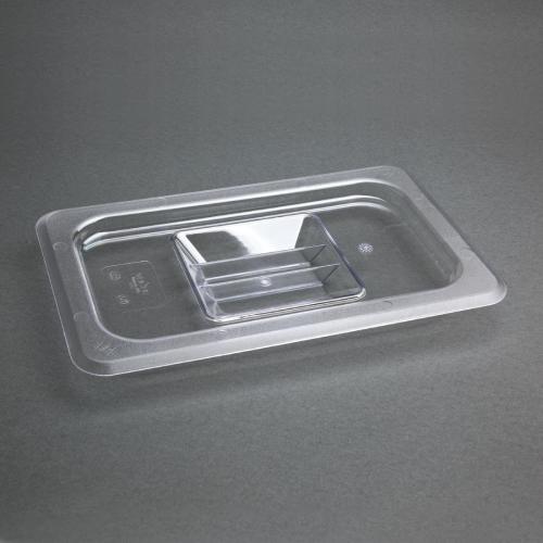 Vogue Clear Polycarbonate Lid - GN 1/4