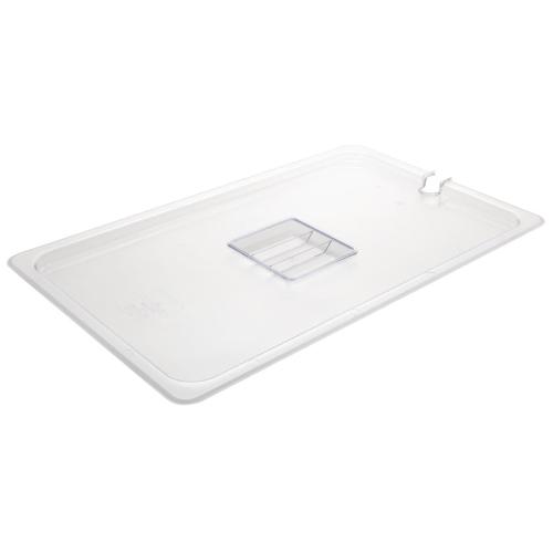 Vogue Clear Polycarbonate Notched Lid - GN 1/1