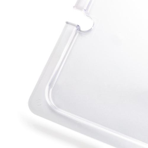 Vogue Clear Polycarbonate Notched Lid - GN 1/1