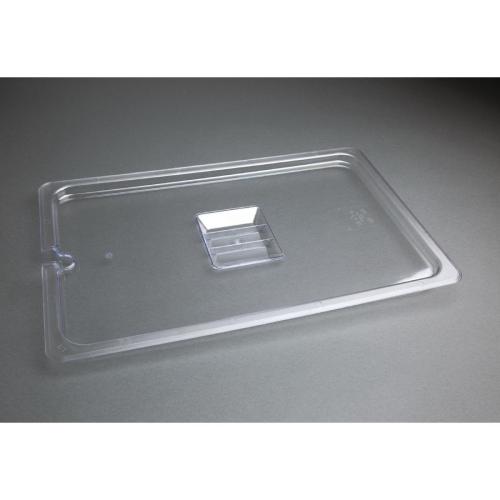 Vogue Clear Polycarbonate Notched Lid - GN 1/1