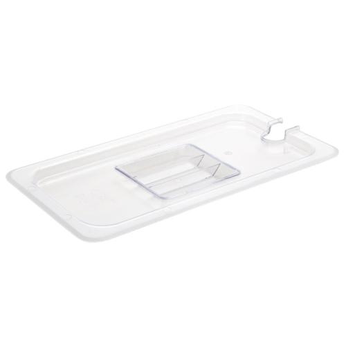 Vogue Clear Polycarbonate Notched Lid - GN 1/3