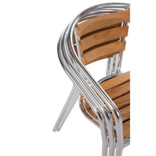 Bolero Arm Chair Alu. & Ash - 570x560x760mm (Pack 4)