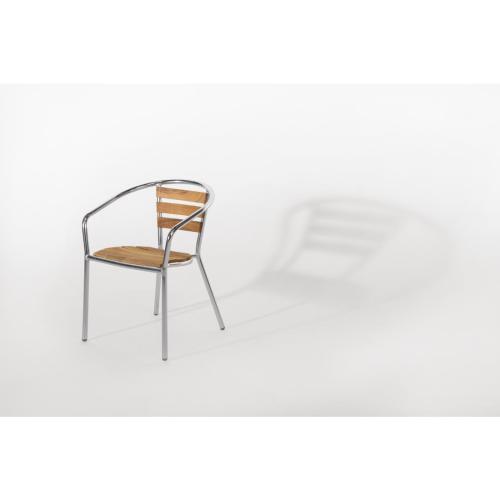 Bolero Arm Chair Alu. & Ash - 570x560x760mm (Pack 4)