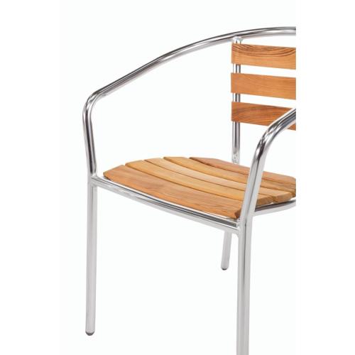 Bolero Arm Chair Alu. & Ash - 570x560x760mm (Pack 4)