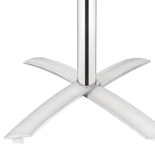 Bolero Round Pedestal Bistro Table St/St Flip Top - 600mm
