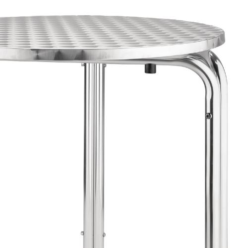 Bolero Round Stacking Bistro Table St/St Top - 600mm
