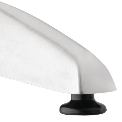 Bolero Rectangular Pedestal Table St/St Top & Alu. Rim - 1200x600mm