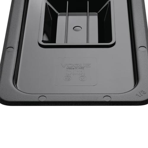 Vogue Black Polycarbonate Lid - GN 1/3
